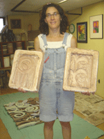 Mold of artist Julie Peck's lollipop tree design