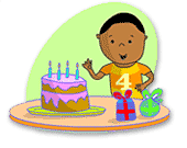 PreK & K kid with cake