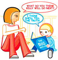 Teacher: What do you think Kelly will do next? Kid: I think she'll tell the truth.