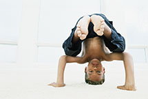 Boy doing yoga