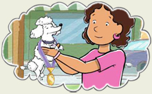 Carolina with Cisco, who is wearing a medal