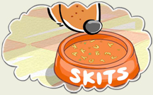 Skits sniffing  his bowl