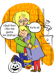 ¡Qué feo! ¡No me gusta mi disfraz! Ya lo sé.