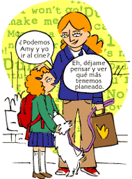 ¿Podemos Amy y yo ir al cine? Eh, déjame pensar y ver qué más tenemos planeado.