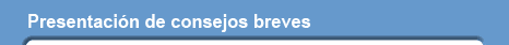 Presentacion de consejos breves